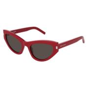 Saint Laurent Grace Läder Axelväska Red, Unisex