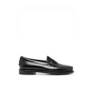 Sebago Burgundy Läderloafers Slip-On Design Black, Dam