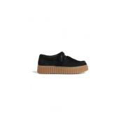 Clarks Platt Sponge och Mocka Gummisko Black, Dam