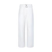 Proenza Schouler Vita lågt skuren straight cut jeans White, Dam