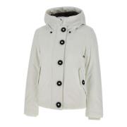 Save The Duck Vit Dam Parka med Fuskpäls Trim White, Dam