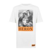 Heron Preston BW Logo Print Bomull T-shirt White, Herr