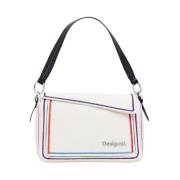 Desigual Snygg Polyeten Handväska Damkollektion White, Dam