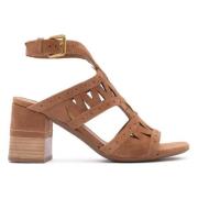 Alpe Valery Baby Silk Klack sandaler Brown, Dam