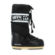 Moon Boot Svart Nylon Icon Vinterkänga Black, Dam