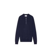 Nn07 Zip-up Ull Polo Navy Multi Blue, Herr