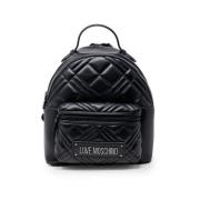 Love Moschino Justerbara Remmar Polyuretan Damryggsäck Black, Dam