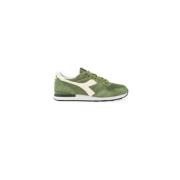 Diadora Grön lädersneaker herrskor Green, Herr