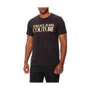 Versace Jeans Couture Svart Trendy Logo T-shirt Black, Herr