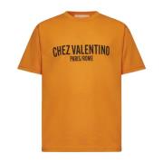 Valentino Orange T-shirts och Polos med Chez Valentino Print Orange, H...