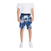 Armani Exchange Bomull Elastan Bermuda Shorts Blue, Herr