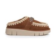 Mou Mocka Loafers med Metalllogo Brown, Dam