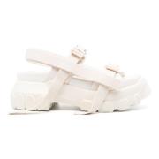 Rick Owens Vita Läder Avslappnad Öppen Tå Sandaler White, Dam