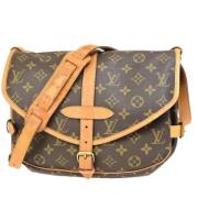 Louis Vuitton Vintage Pre-owned Canvas axelremsvskor Brown, Dam