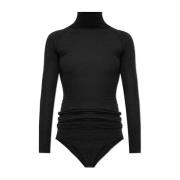 Alaïa Ull turtleneck bodysuit Black, Dam