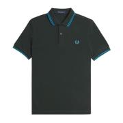 Fred Perry Polo med dubbelrandig M3600 Green, Herr