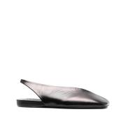 Jil Sander Svarta platta skor Elegant stil Black, Dam