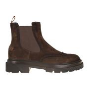 Santoni Bruna Läderankelboots för Män Brown, Herr