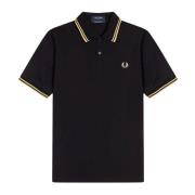 Fred Perry Dubbelrandig Polo Tillverkad I England Black, Herr