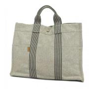 Hermès Vintage Pre-owned Canvas handvskor Gray, Dam