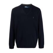 Polo Ralph Lauren Blå Ulltröja Aw23 Blue, Herr