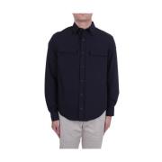 Paul & Shark Nylon Stretch Overshirt med knappstängning Blue, Herr