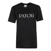 Patou Svart T-shirt Elegans Basgarderob Black, Dam