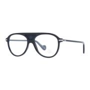 Moncler Herr Aviator Optiska Ramar med Demo Linser Black, Herr