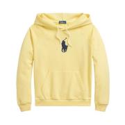 Polo Ralph Lauren Gul hoodie med Pony-logotyp Yellow, Dam