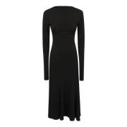 Andamane Elegant Svart Klänning Aw24 Black, Dam