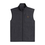 Fred Perry Nylon Gilet med Laurel Broderi Gray, Herr