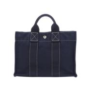 Hermès Vintage Pre-owned Canvas handvskor Blue, Dam