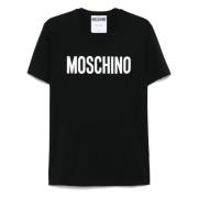 Moschino Svart Crew Neck Logo T-shirt Black, Herr