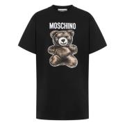 Moschino Teddybjörn Logo Svart T-shirt Black, Dam