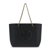 Tory Burch Svart Chain Tote Väska Black, Dam