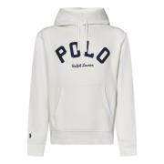 Polo Ralph Lauren Vit Sweatshirt Aw24 Stiligt Logo Patch White, Herr