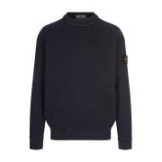 Stone Island Navy Blue Crew-Neck Sweatshirt Blue, Herr