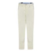 Polo Ralph Lauren Vita Corduroy Byxor Elegant Rak Passform White, Herr