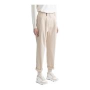 Peserico Bomull gabardin morotsbyxor Beige, Dam