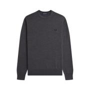 Fred Perry Klassisk Crew Neck Tröja Gray, Herr