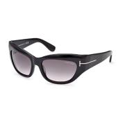 Tom Ford Svarta solglasögon för kvinnor Ss24 Black, Dam