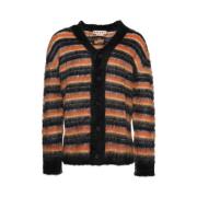 Marni Mjuk Mohair Stickad Kofta Multicolor, Herr