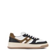 Hogan Retrostil Läder Sneakers Blå/Beige Multicolor, Herr