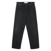 Séfr Svarta Breda Skurna Jeans Black, Herr