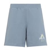 Givenchy Casual Grey Blue Shorts Blue, Herr