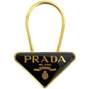 Prada Vintage Pre-owned Tyg nyckelhllare Yellow, Dam