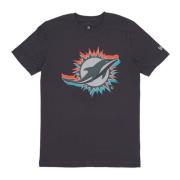 New Era Miami Dolphins Fotboll Tee Grafit Multicolor, Herr