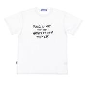 Usual Vit Herr Tee med Logo Print White, Herr