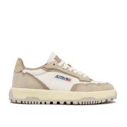 Autry Vita och beige mesh sneakers Beige, Dam