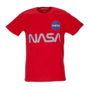 Alpha Industries Reflekterande Nasa T-shirt Röd Red, Herr